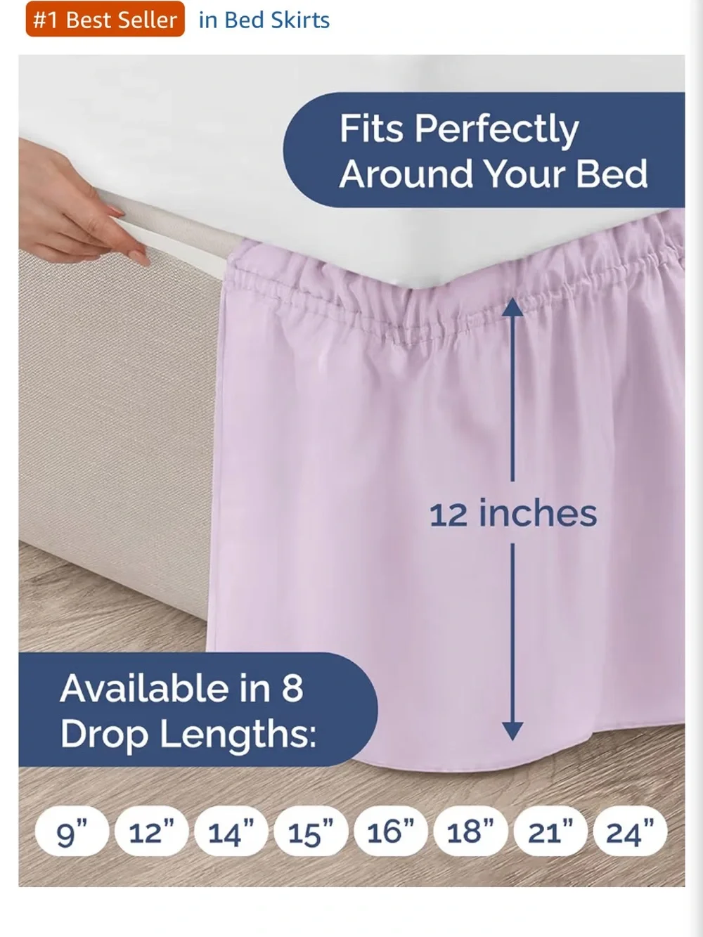 Twin xl Amazon Lavender purple  Bedskirt